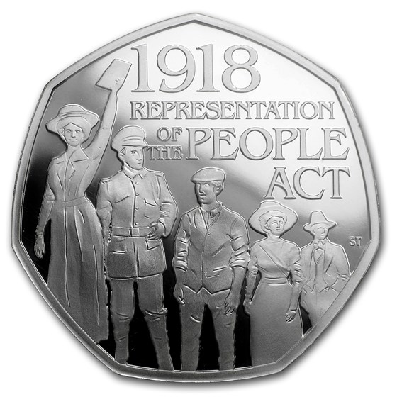2018 Great Britain 50p Proof Silver Representation of the People 2018 Great Britain 50p Proof Silver Representation of the People
